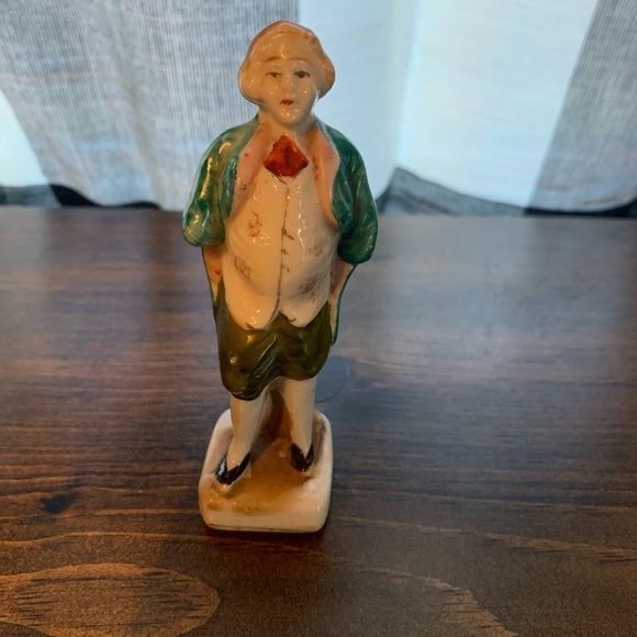 Occupied Japan colonial man green coat